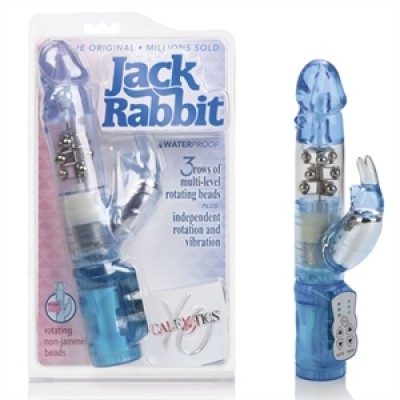 Vibrateur Waterproof Jack Rabbit - 3 Rows - Blue