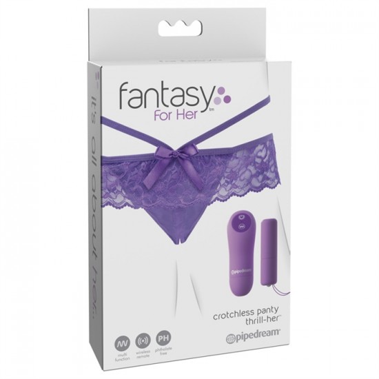 Culotte Vibrante CROTCHLESS PANTY THRILL-HER MAUVE