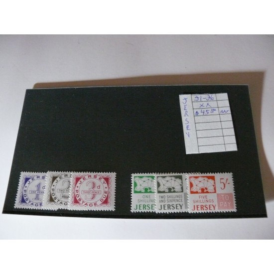 TIMBRES JERSEY A PERCEVOIR/JERSEY STAMPS POST DUE/SC # J1-J6/NSC,MNH/**