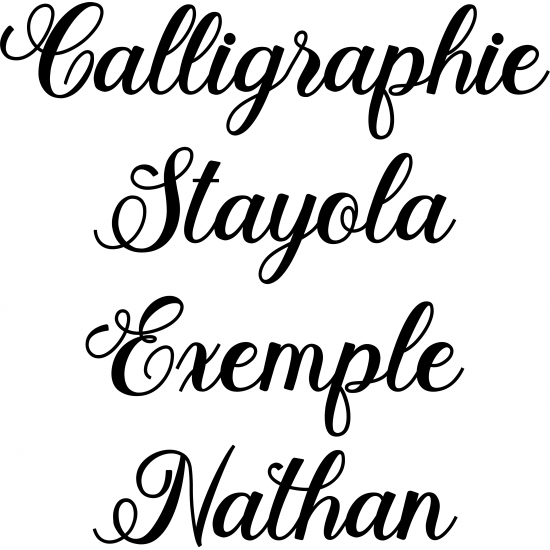 Calligraphie "Stayola"