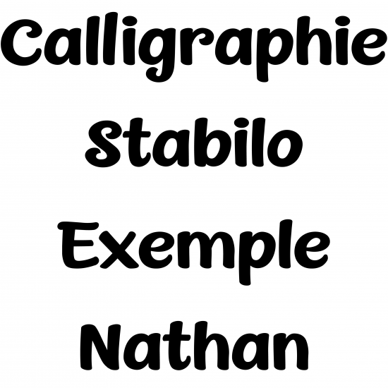 Calligraphie "Stabilo"