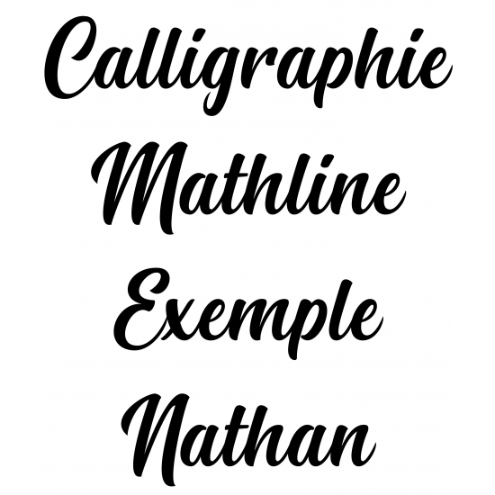 Calligraphie "Mathline"