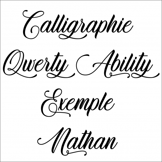 Calligraphie "Qwerty Ability"