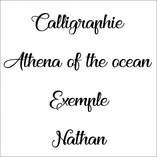 Calligraphie "Athena of the ocean"