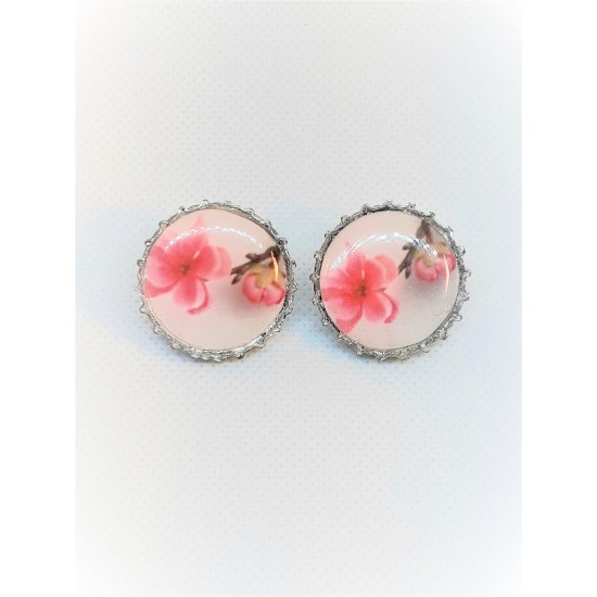 Boucles d'oreilles SYMBOLE-fleurs de pommier