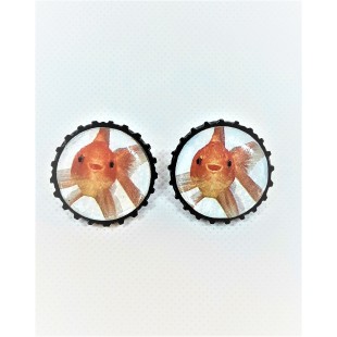 Boucles d'oreilles SYMBOLE-poisson rouge