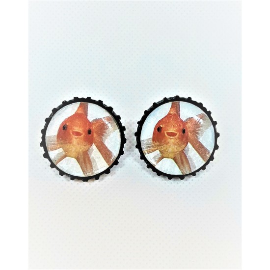 Boucles d'oreilles SYMBOLE-poisson rouge