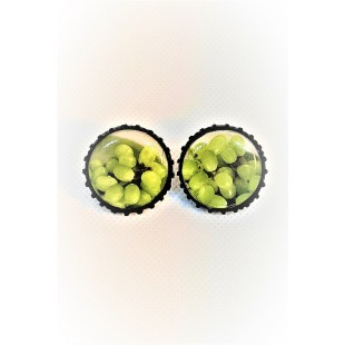 Boucles d'oreilles SYMBOLE-raisins verts