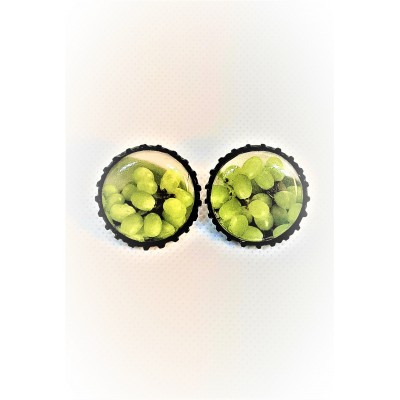 Boucles d'oreilles SYMBOLE-raisins verts