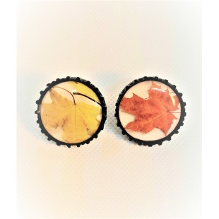 Boucles d'oreilles SYMBOLE-feuilles d'automne