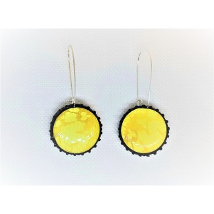 Boucles d'oreilles longues SYMBOLE -satin