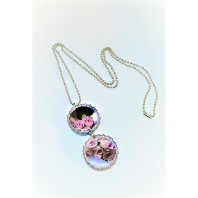 Collier SYMBOLE-duo bouquet de roses