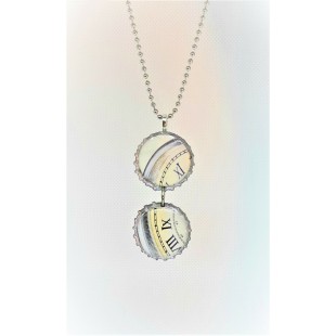 Collier SYMBOLE-duo horloge antique