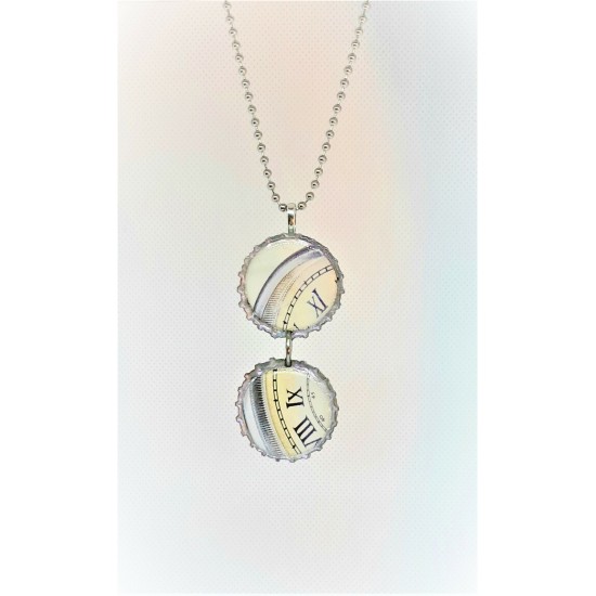 Collier SYMBOLE-duo horloge antique