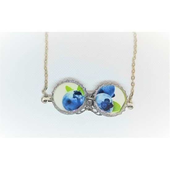 Collier SYMBOLE-duo cueillette de bleuets