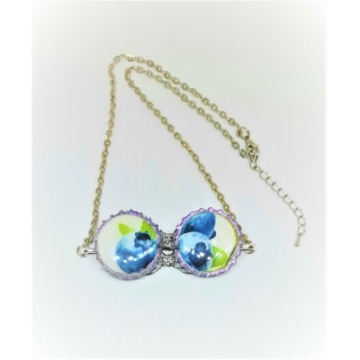 Collier SYMBOLE-duo cueillette de bleuets