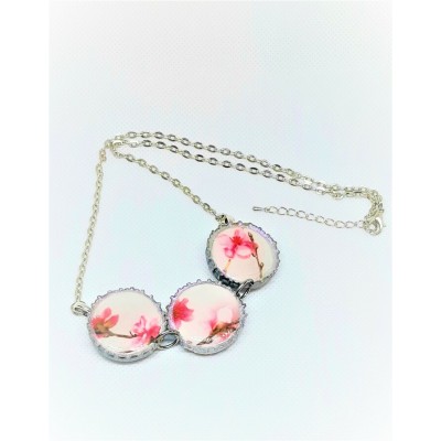 Collier SYMBOLE-trio fleurs de pommier