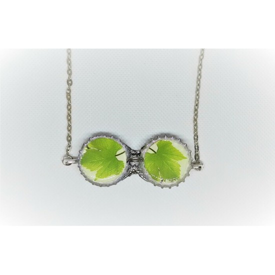 Collier SYMBOLE-duo de feuilles de vigne