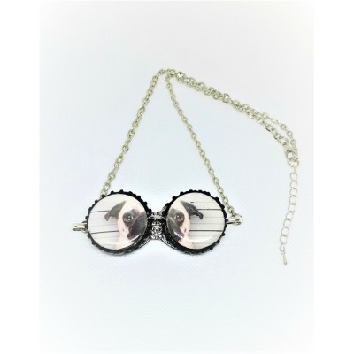Collier SYMBOLE-duo chien pug