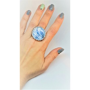 Bague SYMBOLE- diamant bleu