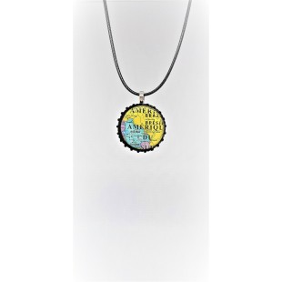 Collier SYMBOLE-carte de l'Amérique du Sud