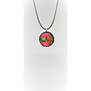 Collier SYMBOLE- fraisier en fleurs