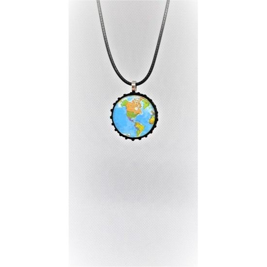 Collier SYMBOLE- mappemonde