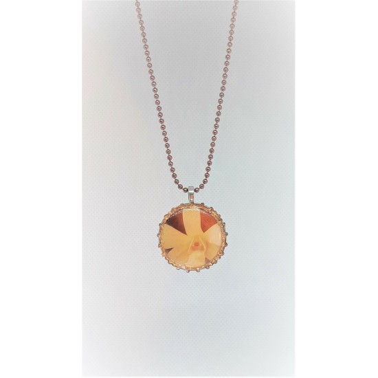Collier SYMBOLE- orchidée blanche