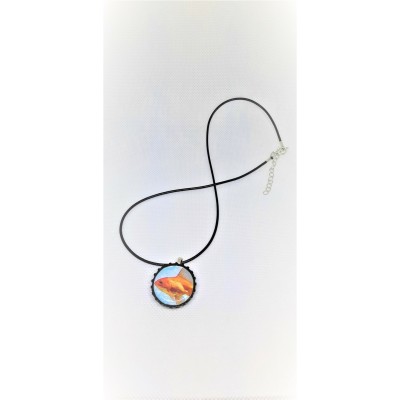 Collier SYMBOLE- poisson rouge