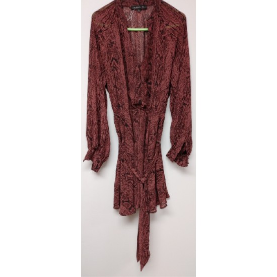 R 37 Marque Dynamite, brune avec motifs de différentes teintes de brun, gr petite