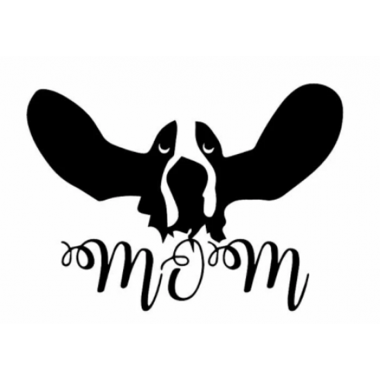 Autocollant Basset Mom