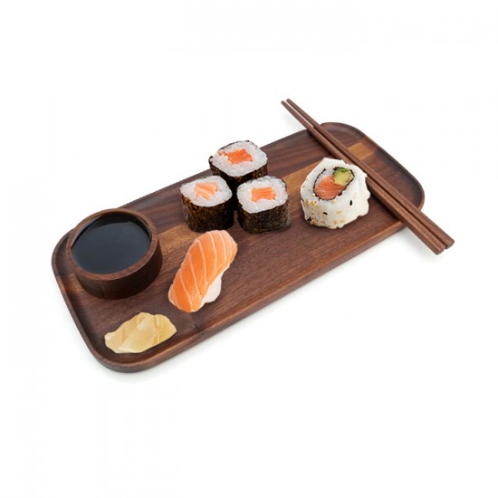 Ensemble de planche à sushi en noyer MIKO-UBU...