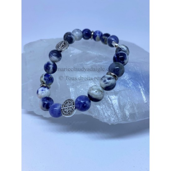 Bracelet 7 pouces sodalite