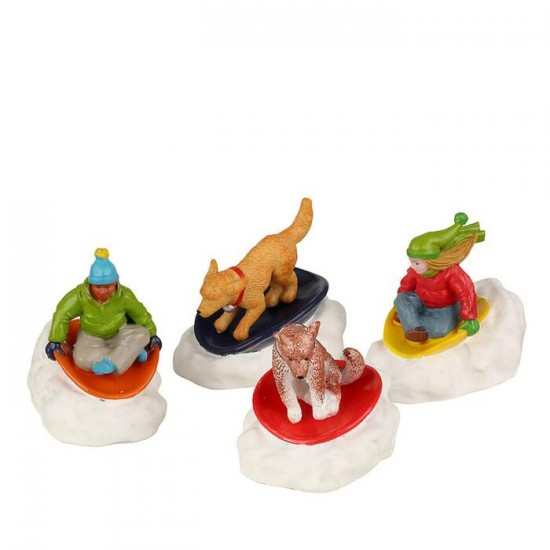 Figurines Chien dans soucoupe de neige # 22121