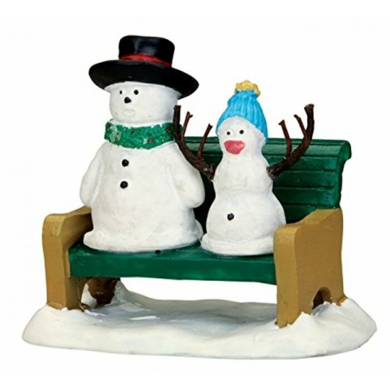 Figurines Bonhomme de neige Papa et son fils  #...