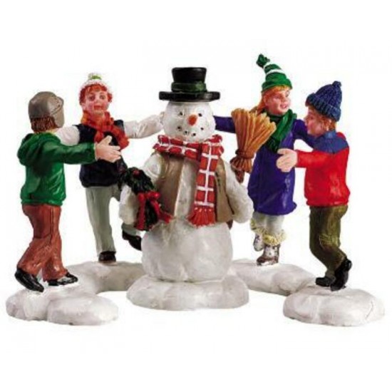 Figurines Cercle au tour du bonhomme de neige #...