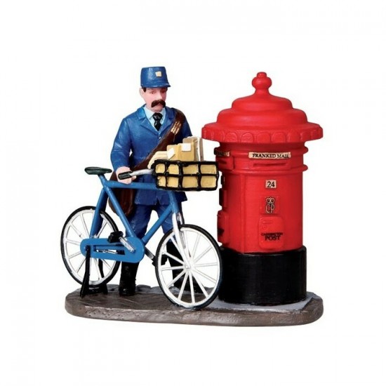 Figurines  Facteur à vélo et boite à lettre #...