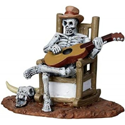 Figurines Squelette dans chaise berçante...