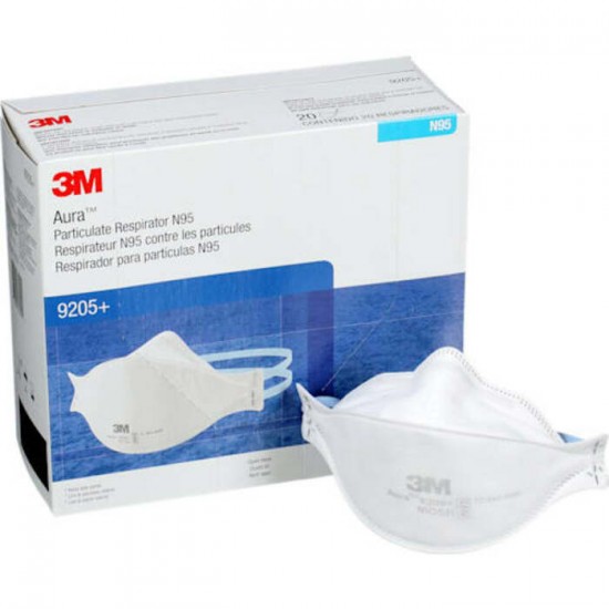 3M 9205+ N95 Respirateur contre les particules AuraMC, Certifié NIOSH (Boite 20) 