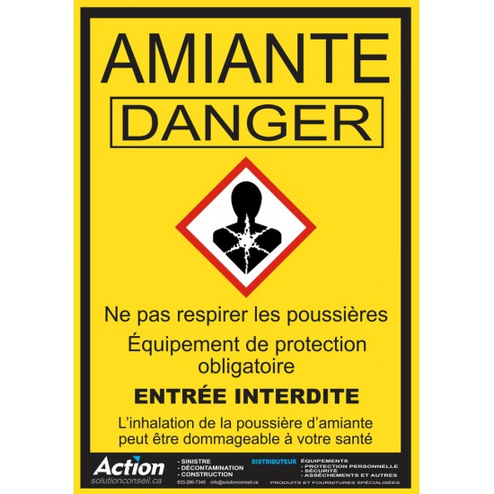 Affiche Danger Amiante