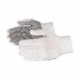 Gant en tricot en cotton/Lycra avec picot en PVC...