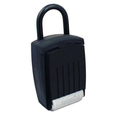 Cadenas ''cache-clé'' avec porte et bouton poussoir 