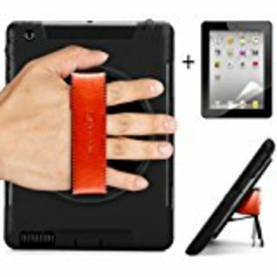 Pochette Ipad Pro 10.5''  rotatif robuste et anti choc avec sangle en cuir