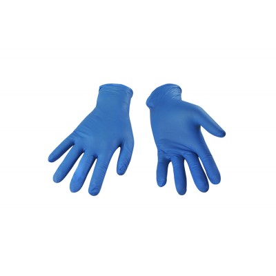 Gant jetable en latex bleu 14 mm sans poudre,...
