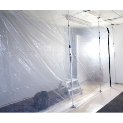 Système complet de protection de poussière avec rail pour plafond 
