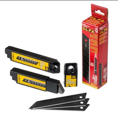 Lame de couteau 25MM HBB-40B Noir de OLFA  paquet de 40