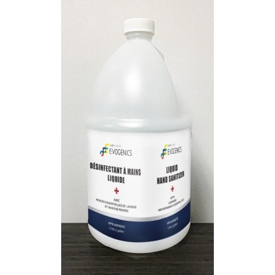 GEL Désinfectant à main  (70% alcool) avec huiles essentielles (3.78 litres)