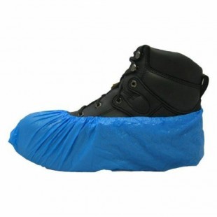 Couvre-chaussure bleu en polyéthylene