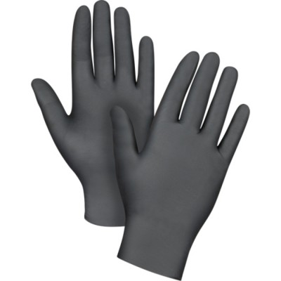 Gant jetable en nitrile NOIR 5 mil sans poudre...