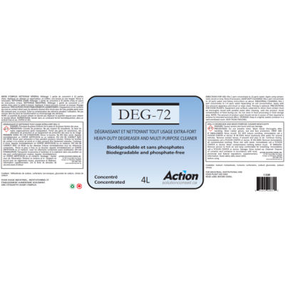 Nettoyant et Dégraissant concentré tout usage HD DEG-72 (4L)